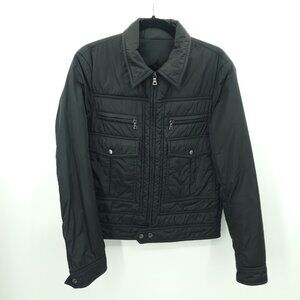 Men's Prada Linea Rossa Nylon Puffer Bomber Jacket 46/S Black
